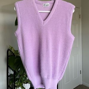 Purple V-Neck Sweater Vest